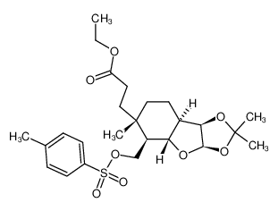 3-[(3aR,4aR,5R,6S,8aR,8bR)-2,2,6-Trimethyl-5-(toluene-4-sulfonyloxymethyl)-octahydro-benzo[4,5]furo[2,3-d][1,3]dioxol-6-yl]-propionic acid ethyl ester CAS:99457-79-1 manufacturer & supplier