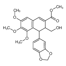 4-Benzo[1,3]dioxol-5-yl-3-hydroxymethyl-5,6,7-trimethoxy-3,4-dihydro-naphthalene-2-carboxylic acid methyl ester CAS:99463-50-0 manufacturer & supplier