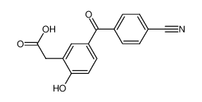 5-(4-cyanobenzoyl)-2-hydroxy-benzeneacetic acid CAS:99481-14-8 manufacturer & supplier