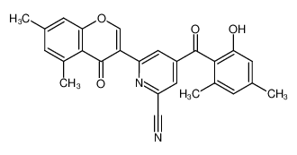 6-(5,7-Dimethyl-4-oxo-4H-chromen-3-yl)-4-(2-hydroxy-4,6-dimethyl-benzoyl)-pyridine-2-carbonitrile CAS:99488-30-9 manufacturer & supplier