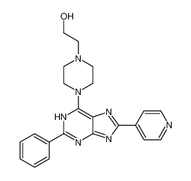 1-Piperazineethanol, 4-[2-phenyl-8-(4-pyridinyl)-1H-purin-6-yl]- CAS:99492-55-4 manufacturer & supplier