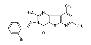 3-[(E)-(2-bromophenyl)methylideneamino]-2,7,9-trimethylpyrido[2,3]thieno[2,4-d]pyrimidin-4-one CAS:99504-87-7 manufacturer & supplier