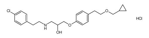 2-Propanol,1-[[2-(4-chlorophenyl)ethyl]amino]-3-[4-[2-(cyclopropylmethoxy)ethyl]phenoxy]-, hydrochloride CAS:99506-80-6 manufacturer & supplier