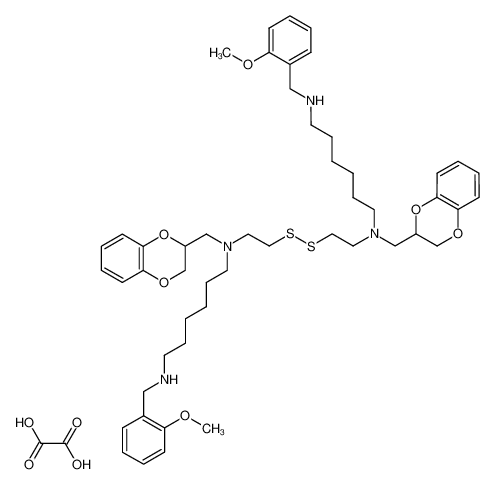 N,N'-bis(6-(2-methoxybenzylamino)hexyl)-N,N'-bis(1,4-benzodioxan-2 ylmethyl)cystamine tetraoxalate CAS:99507-74-1 manufacturer & supplier