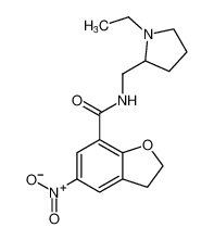 N-((1-ethylpyrrolidin-2-yl)methyl)-5-nitro-2,3-dihydrobenzofuran-7-carboxamide CAS:99517-85-8 manufacturer & supplier