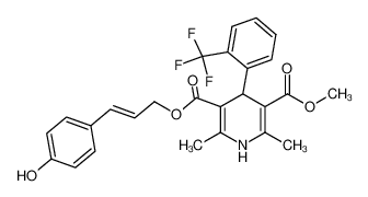 Methyl 3-(4-hydroxyphenyl)-2(E)-propenyl 1,4-dihydro-2,6-dimethyl-4-(2-trifluoromethylphenyl)pyridine-3,5-dicarboxylate CAS:99522-69-7 manufacturer & supplier