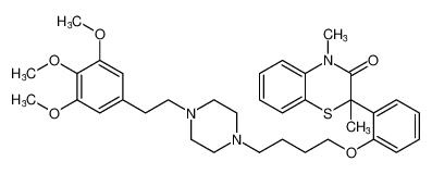 2,4-dimethyl-2-(2-(4-(4-(3,4,5-trimethoxyphenethyl)piperazin-1-yl)butoxy)phenyl)-2H-benzo[b][1,4]thiazin-3(4H)-one CAS:99543-31-4 manufacturer & supplier