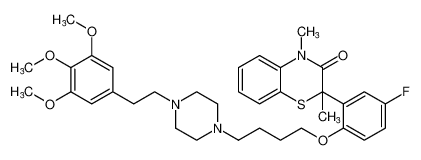 2-(5-fluoro-2-(4-(4-(3,4,5-trimethoxyphenethyl)piperazin-1-yl)butoxy)phenyl)-2,4-dimethyl-2H-benzo[b][1,4]thiazin-3(4H)-one CAS:99552-52-0 manufacturer & supplier