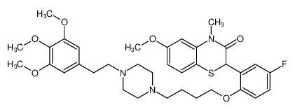 2-(5-fluoro-2-(4-(4-(3,4,5-trimethoxyphenethyl)piperazin-1-yl)butoxy)phenyl)-6-methoxy-4-methyl-2H-benzo[b][1,4]thiazin-3(4H)-one CAS:99552-61-1 manufacturer & supplier