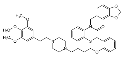 4-(benzo[d][1,3]dioxol-5-ylmethyl)-2-(2-(4-(4-(3,4,5-trimethoxyphenethyl)piperazin-1-yl)butoxy)phenyl)-2H-benzo[b][1,4]thiazin-3(4H)-one CAS:99552-72-4 manufacturer & supplier