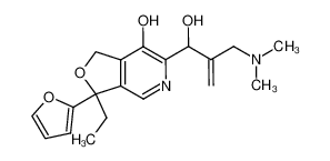 1,3-dihydro-3-ethyl-3-α-furyl-6-(1-hydroxy-2-dimethylaminomethyl-allyl)-7-hydroxy-furo-(3,4-c)-pyridine CAS:99555-60-9 manufacturer & supplier