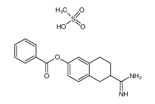 Benzoic acid 6-carbamimidoyl-5,6,7,8-tetrahydro-naphthalen-2-yl ester; compound with methanesulfonic acid CAS:99558-70-0 manufacturer & supplier