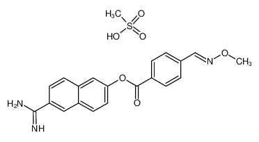 4-(Methoxyimino-methyl)-benzoic acid 6-carbamimidoyl-naphthalen-2-yl ester; compound with methanesulfonic acid CAS:99562-29-5 manufacturer & supplier