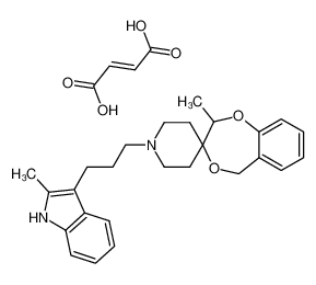 2-methyl-1'-[3-(2-methylindol-3-yl)propyl]spiro[2H-1,4-benzodioxepin-3(5H)4'-piperidine]fumarate CAS:99579-05-2 manufacturer & supplier