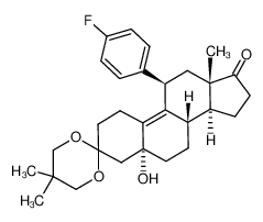 3,3-(2,2-dimethyl-trimethylene-1,3-dioxy)-11β-(4-fluorophenyl)-5α-hydroxy-estr-9-en-17-one CAS:99591-08-9 manufacturer & supplier