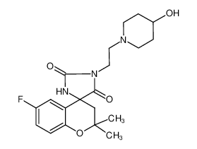 2,2-dimethyl-6-fluoro-1'-[2-(4-hydroxypiperidino)ethyl]spiro[chroman-4,4'-imidazolidine]-2',5'-dione CAS:99598-98-8 manufacturer & supplier