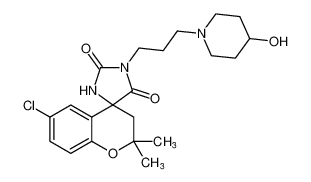 6-chloro-1'-(3-(4-hydroxypiperidin-1-yl)propyl)-2,2-dimethylspiro[chromane-4,4'-imidazolidine]-2',5'-dione CAS:99599-78-7 manufacturer & supplier