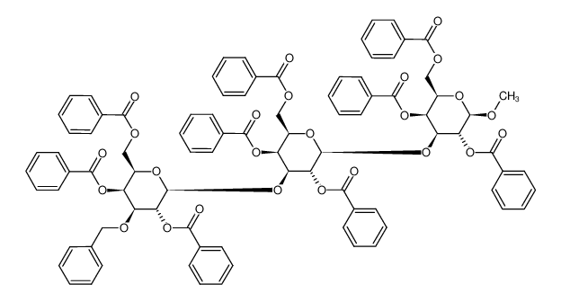 methyl O-(2,4,6-tri-O-benzoyl-3-O-benzyl-β-D-galactopyranosyl)-(1(*)3)-O-(2,4,6-tri-O-benzoyl-β-D-galactopyranosyl)-(1(*)3)-2,4,6-tri-O-benzoyl-β-D-galactopyranoside CAS:99605-99-9 manufacturer & supplier