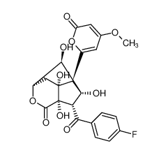 (3R,4aR,5S,6S,7S,7aS,8R)-7-(4-fluorobenzoyl)-4a,6,7a,8-tetrahydroxy-5-(4-methoxy-2-oxo-2H-pyran-6-yl)hexahydro-3,6-methanocyclopenta[c]pyran-1(3H)-one CAS:99608-25-0 manufacturer & supplier