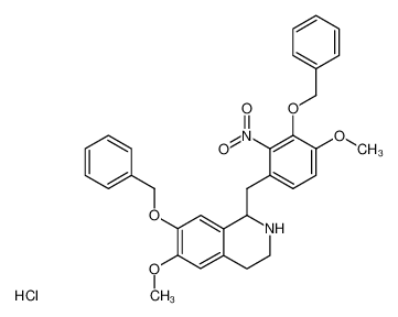 7-Benzyloxy-1-(3-benzyloxy-4-methoxy-2-nitro-benzyl)-6-methoxy-1,2,3,4-tetrahydro-isoquinoline; hydrochloride CAS:99612-87-0 manufacturer & supplier