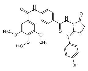 N-[4-[[2-(4-bromophenyl)imino-4-oxo-1,3-thiazolidin-3-yl]carbamoyl]phenyl]-3,4,5-trimethoxybenzamide CAS:99616-20-3 manufacturer & supplier