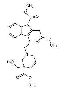 3-(2-(3-ethyl-1,2,3,6-tetrahydro-3-carbomethoxypyridinyl)-2-ethyl)-1-carbomethoxyindole-2-acetic acid, methyl ester CAS:99619-21-3 manufacturer & supplier