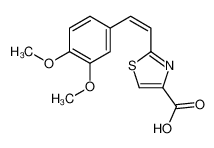 2-[(E)-2-(3,4-dimethoxyphenyl)ethenyl]-1,3-thiazole-4-carboxylic acid CAS:99661-71-9 manufacturer & supplier