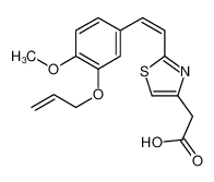 2-[2-[(E)-2-(4-methoxy-3-prop-2-enoxyphenyl)ethenyl]-1,3-thiazol-4-yl]acetic acid CAS:99661-75-3 manufacturer & supplier