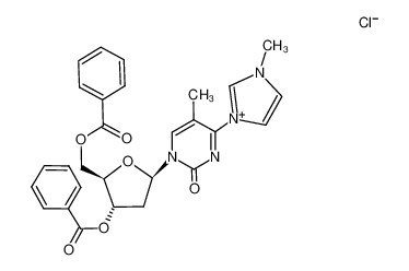 1-[1-((2R,4S,5R)-4-Benzoyloxy-5-benzoyloxymethyl-tetrahydro-furan-2-yl)-5-methyl-2-oxo-1,2-dihydro-pyrimidin-4-yl]-3-methyl-3H-imidazol-1-ium; chloride CAS:99692-47-4 manufacturer & supplier