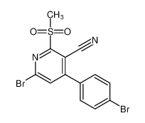 3-Pyridinecarbonitrile, 6-bromo-4-(4-bromophenyl)-2-(methylsulfonyl)- CAS:99695-47-3 manufacturer & supplier