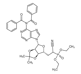 {1-Cyano-2-[(3aR,4R,6R,6aR)-6-(6-dibenzoylamino-purin-9-yl)-2,2-dimethyl-tetrahydro-furo[3,4-d][1,3]dioxol-4-yl]-ethyl}-phosphonic acid diethyl ester CAS:99720-22-6 manufacturer & supplier