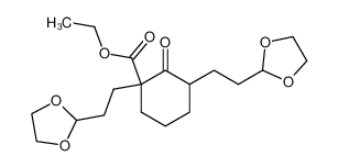 1-Oxo-cyclohexan-carbonsaeure-(6)-ethylester-bis-(β-propionaldehyd-ethylenacetal)-(2,6) CAS:99729-11-0 manufacturer & supplier