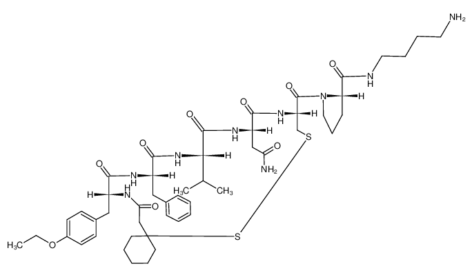 (S)-1-[(10R,13S,16S,19S,22R)-19-Benzyl-13-carbamoylmethyl-22-(4-ethoxy-benzyl)-16-isopropyl-12,15,18,21,24-pentaoxo-7,8-dithia-11,14,17,20,23-pentaaza-spiro[5.19]pentacosane-10-carbonyl]-pyrrolidine-2-carboxylic acid (4-amino-butyl)-amide CA