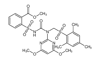 methyl 2-(N-((4,6-dimethoxypyrimidin-2-yl)((mesitylsulfonyl)methyl)carbamoyl)sulfamoyl)benzoate CAS:99733-81-0 manufacturer & supplier