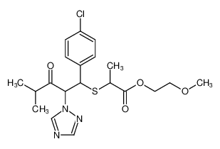 2-methoxyethyl 2-((1-(4-chlorophenyl)-4-methyl-3-oxo-2-(1H-1,2,4-triazol-1-yl)pentyl)thio)propanoate CAS:99736-40-0 manufacturer & supplier