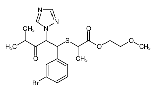 2-methoxyethyl 2-((1-(3-bromophenyl)-4-methyl-3-oxo-2-(1H-1,2,4-triazol-1-yl)pentyl)thio)propanoate CAS:99736-53-5 manufacturer & supplier