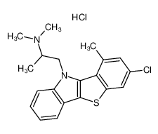 [β-(7-chloro-9-methyl-benzo[4,5]thieno[3,2-b]indol-10-yl)-isopropyl]-dimethyl-amine; hydrochloride CAS:99750-74-0 manufacturer & supplier