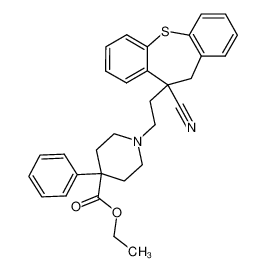 1-(2-(10-cyano-10,11-dihydrodibenzo(b,f)thiepin-10-yl)ethyl)-4-ethoxycarbonyl-4-phenylpiperidine CAS:99756-36-2 manufacturer & supplier