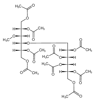 1,2,5,6-tetra-O-acetyl-3-O-methyl-4-O-(2,3,4,5,6-penta-O-acetyl-1-deoxy-D-galactitol-1-yl)-D-glucitol CAS:99756-44-2 manufacturer & supplier