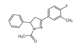 1H-Pyrazole, 1-acetyl-3-(4-fluoro-3-methylphenyl)-4,5-dihydro-5-phenyl- CAS:99757-88-7 manufacturer & supplier