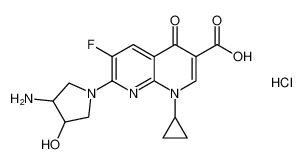 7-(3-amino-4-hydroxypyrrolidin-1-yl)-1-cyclopropyl-6-fluoro-4-oxo-1,4-dihydro-1,8-naphthyridine-3-carboxylic acid hydrochloride CAS:99759-85-0 manufacturer & supplier