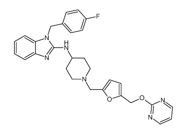 1-(4-fluorobenzyl)-N-(1-((5-((pyrimidin-2-yloxy)methyl)furan-2-yl)methyl)piperidin-4-yl)-1H-benzo[d]imidazol-2-amine CAS:99780-44-6 manufacturer & supplier