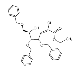 ethyl E-4,5,7-tri-O-benzyl-2-chloro-2,3-dideoxy-D-ribo-hept-2-enonate CAS:99790-22-4 manufacturer & supplier