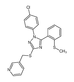 3-[1-(4-Chloro-phenyl)-5-(2-methylsulfanyl-phenyl)-1H-[1,2,4]triazol-3-ylsulfanylmethyl]-pyridine CAS:99793-17-6 manufacturer & supplier