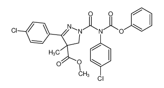 methyl 3-(4-chlorophenyl)-1-((4-chlorophenyl)(phenoxycarbonyl)carbamoyl)-4-methyl-4,5-dihydro-1H-pyrazole-4-carboxylate CAS:99832-41-4 manufacturer & supplier