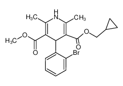 4-(2-Bromo-phenyl)-2,6-dimethyl-1,4-dihydro-pyridine-3,5-dicarboxylic acid 3-cyclopropylmethyl ester 5-methyl ester CAS:99880-21-4 manufacturer & supplier