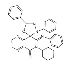 6'-Cyclohexyl-3,5-diphenyl-7'-(phenylimino)spiro(1,3,4-oxadiazol-2,8'(3H,7'H)-pyrido(3,4-b)-pyrazin)-5'(6'H)-on CAS:99886-19-8 manufacturer & supplier