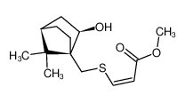 (Z)-3-((1S,2R,4R)-2-Hydroxy-7,7-dimethyl-bicyclo[2.2.1]hept-1-ylmethylsulfanyl)-acrylic acid methyl ester CAS:99894-20-9 manufacturer & supplier