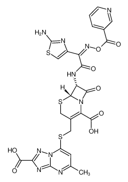 (6R,7R)-7-[2-(2-amino-4-thiazolyl)-2-[Z-(3-pyridinecarbonyl)oxyimino]acetamido]3-[(2-carboxy-5-methyl-s-triazolo[1,5-a]pyrimidin-7-yl)thiomethyl]-8-oxo-5-thia-1-azabicyclo[4.2.0]oct-2-ene-2-carboxylic acid CAS:99951-33-4 manufacturer & suppl