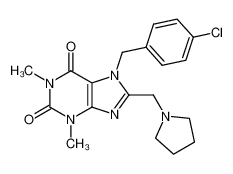 7-(4-chloro-benzyl)-1,3-dimethyl-8-pyrrolidin-1-ylmethyl-3,7-dihydro-purine-2,6-dione CAS:99999-40-3 manufacturer & supplier